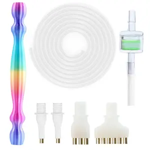 7pcs Vacuum Diamond Painting Pen Replacement Kit, Diamond Art Tools, Filtered Silicone Tube, Multi-Head Pens, Compatible with Most Vacuum Pens
