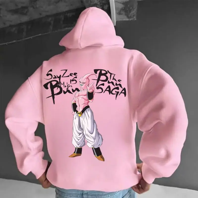 Kid Buu Anime Printed 2 Sides T-Shirt, Sweatshirt, Hoodie, Majin Buu Graphic Tee, Japanese Manga Shirt, Otaku Apparel, Gift for Anime Lovers, Casual Menswear, Womenswear, Streetwear
