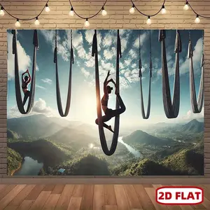 1pc Aerial yoga Backdrop wall hanging fabric, 8x6ft backdrop decor, Room, Photo Studio props - Multi-purpose Room banner decor for home decor, parties, studios, home & garden, outdoor celebrations