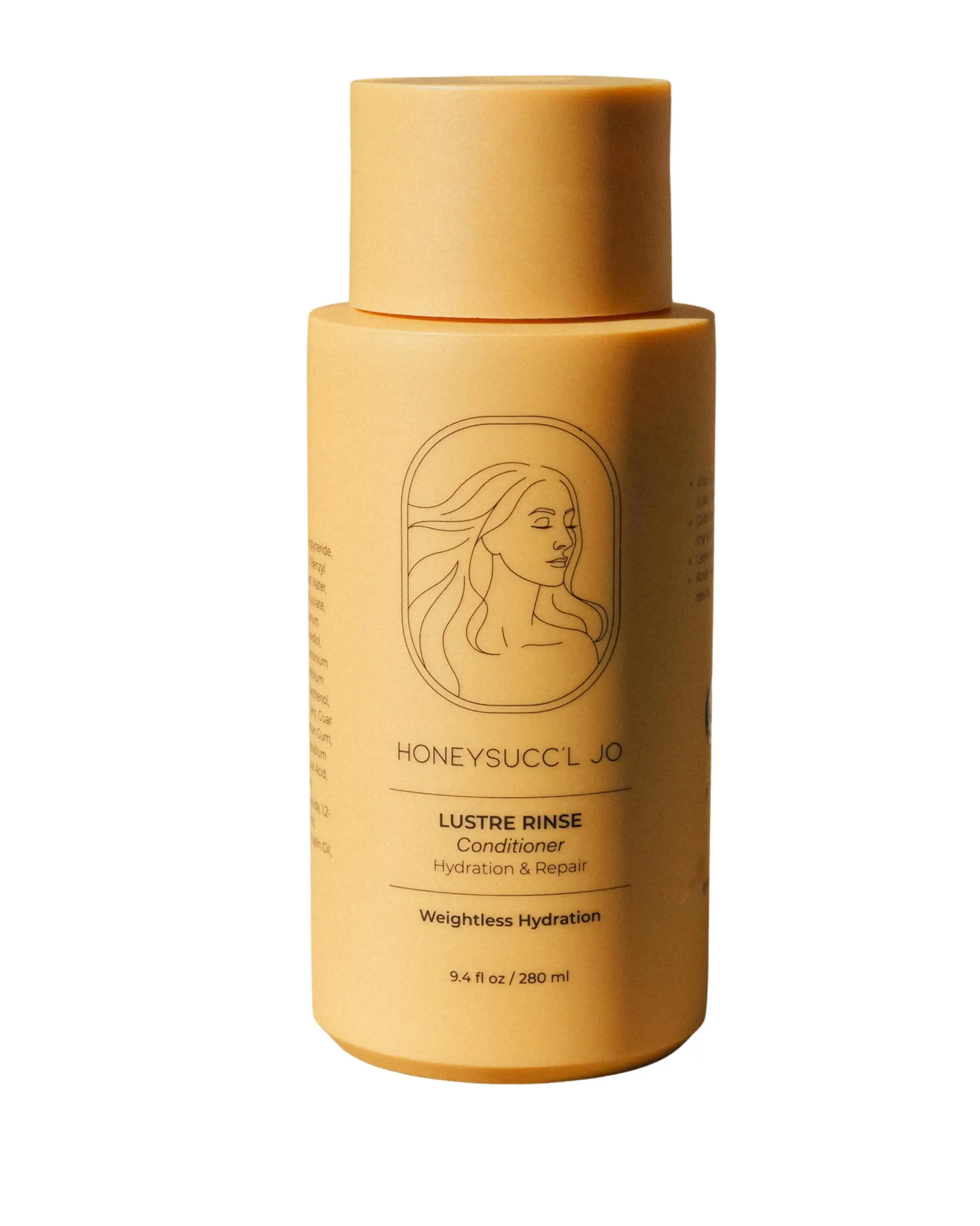HONEYSUCC'L JO LUSTRE RINSE Conditioner – Hydrating Avocado Oil & Rice Water – Sulfate & Paraben Free, For All Hair Types