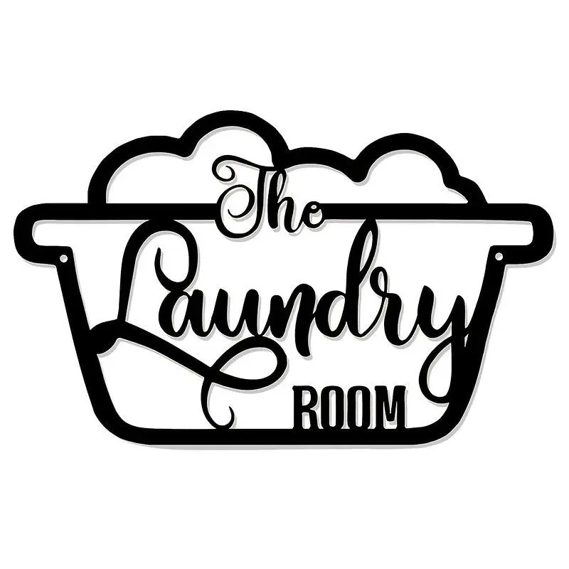 Vintage Metal Laundry Room Sign, Vintage Decorative Plaque Decoration, Letter Pattern Wall Art, Waterproof & Rustproof Wall Decor for Home Laundry Room, Home Decor, Home Decor Products
