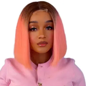 Pink Sensation 8 inch Real Raw Hair Wig