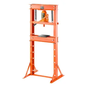 20T H-Frame Steel Hydraulic Shop Press with Press Plate, Triangular Support, Adjustable Garage Floor Design, Relief Valve, Hydraulic Lever for Bending, Straightening Tasks, Bending Tasks