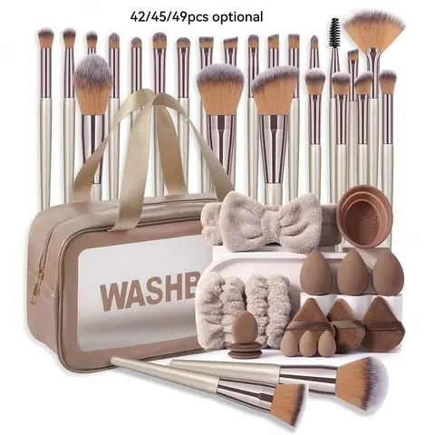 Professional Makeup Tool Set, Cosmetic Tools, Includes Cosmetic Brush Set, Cosmetic Bag and Beauty Sponge, Perfect for Travel and Daily Use, Facial Shadow Blending, Makeup Brush Kit, Makeup Brushes Kit