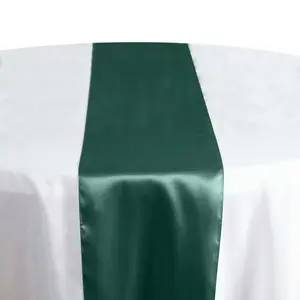 Satin Table Runner 12"x108" Hunter Emerald Green - Stylish Table Linen