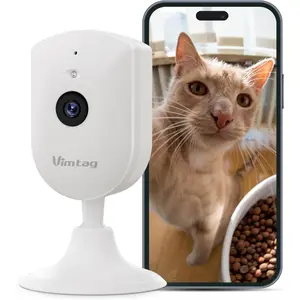 VIMTAG 2.5K Indoor Camera, Wired Smart WiFi Cameras for Home Security Camera Baby Nanny Dog Cat with Night Vision Motion Detection Two-Way Audio, Easy Set Up, Works with Alexa, SD Card, 2.4G WiFi(Costume Sets)
