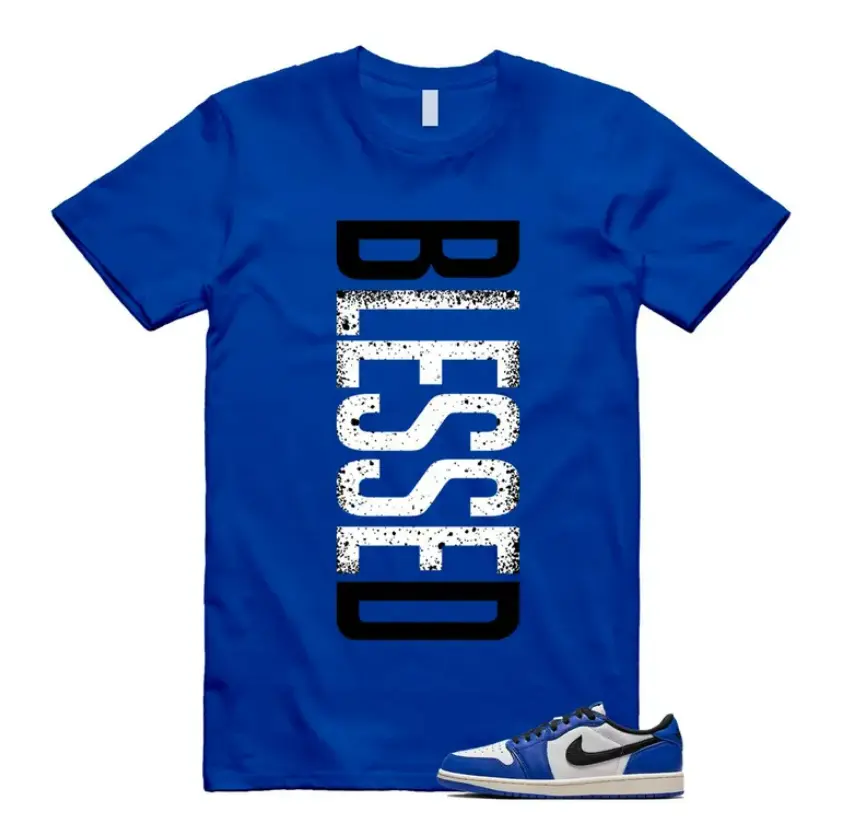 1 Game Royal Blue White Black Low OG Unisex Shirt Match VERTBLS, 1 Blueberry Royal Blue Outfit, Trending Shirts, Top Tshirt