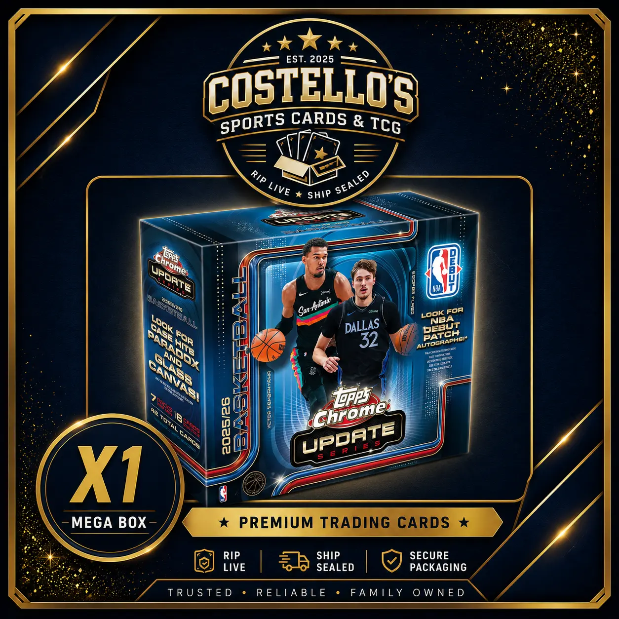 25-26 Topps Chrome Basketball Update Mega Boxes