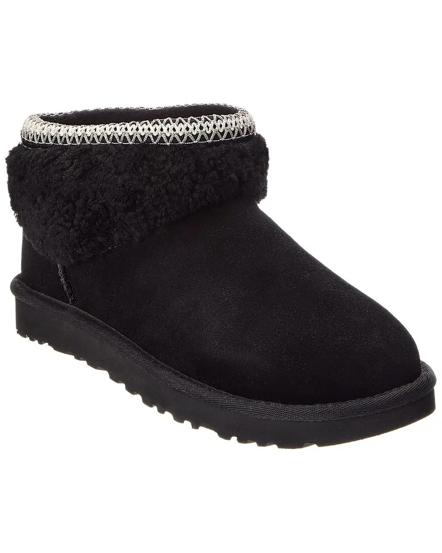 UGG W Classic Ultra Mini Maxi Curly Suede & Sherpa Bootie UGG W Classic Ultra Mini Maxi Curly Suede & Sherpa Bootie