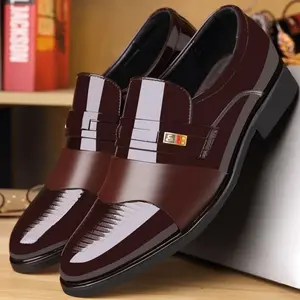 Men’s breathable mesh slip-on dress shoes — formal office footwear