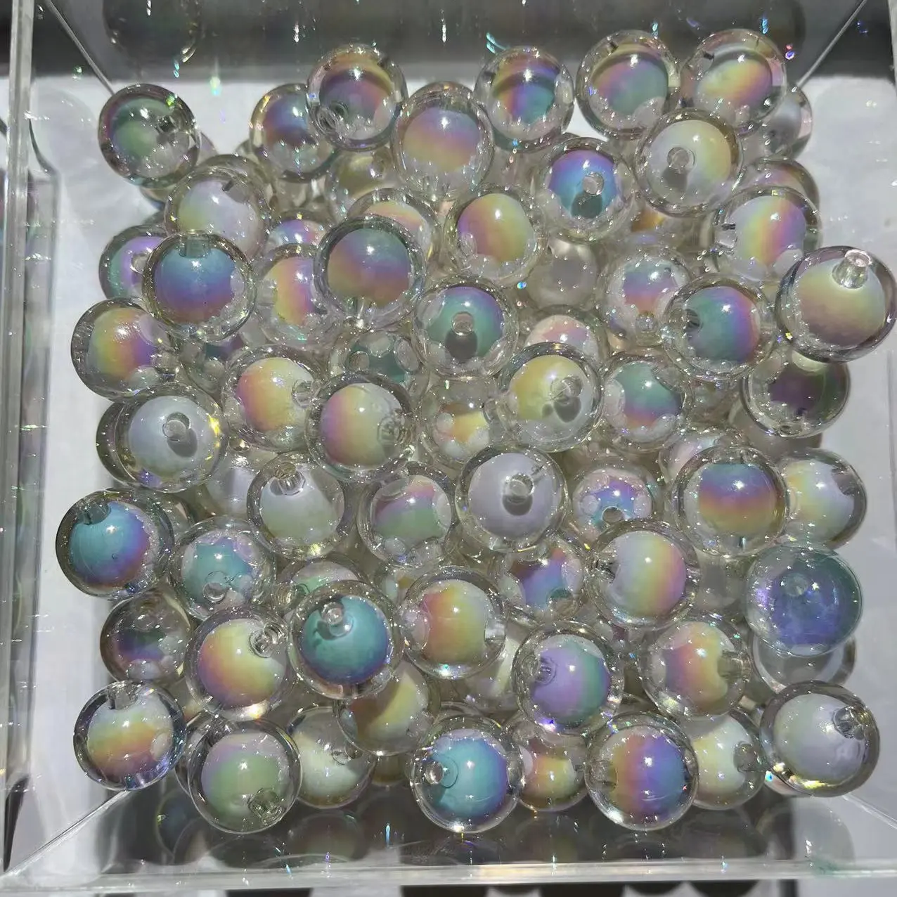 uv ball in ball beads dark color