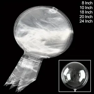 10pcs Clear 20-inch Transparent Bobo Bubble Balloons - Inflatable Helium Globes for Wedding, Birthday Party Decorations, Shower, Holiday Celebrations, Halloween Decorations, Christmas Decorations, Themed Balloons, Chrome Balloons for Birthd