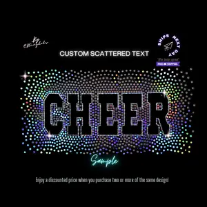 Custom Bling Iron On Transfer - Personalized Bling Name & Number Sequin Design with Starburst Effect, Ultra-Bling, Shiny & Reflective, USA Crafted