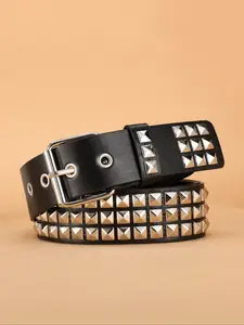 Trendy Rivet Belt Heavy Metal Unisex Punk Nightclub Rock Style Jeans Waistband, Y2K Fashion Decoration Women's Belt