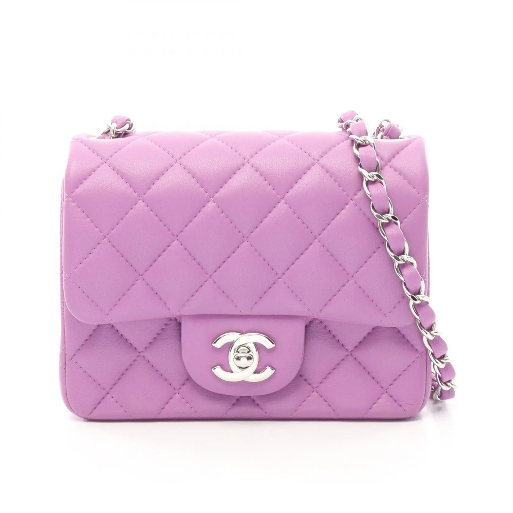 Pre-owned CHANEL Lambskin Shoulder Bags Mini Matelasse Shoulder Bag