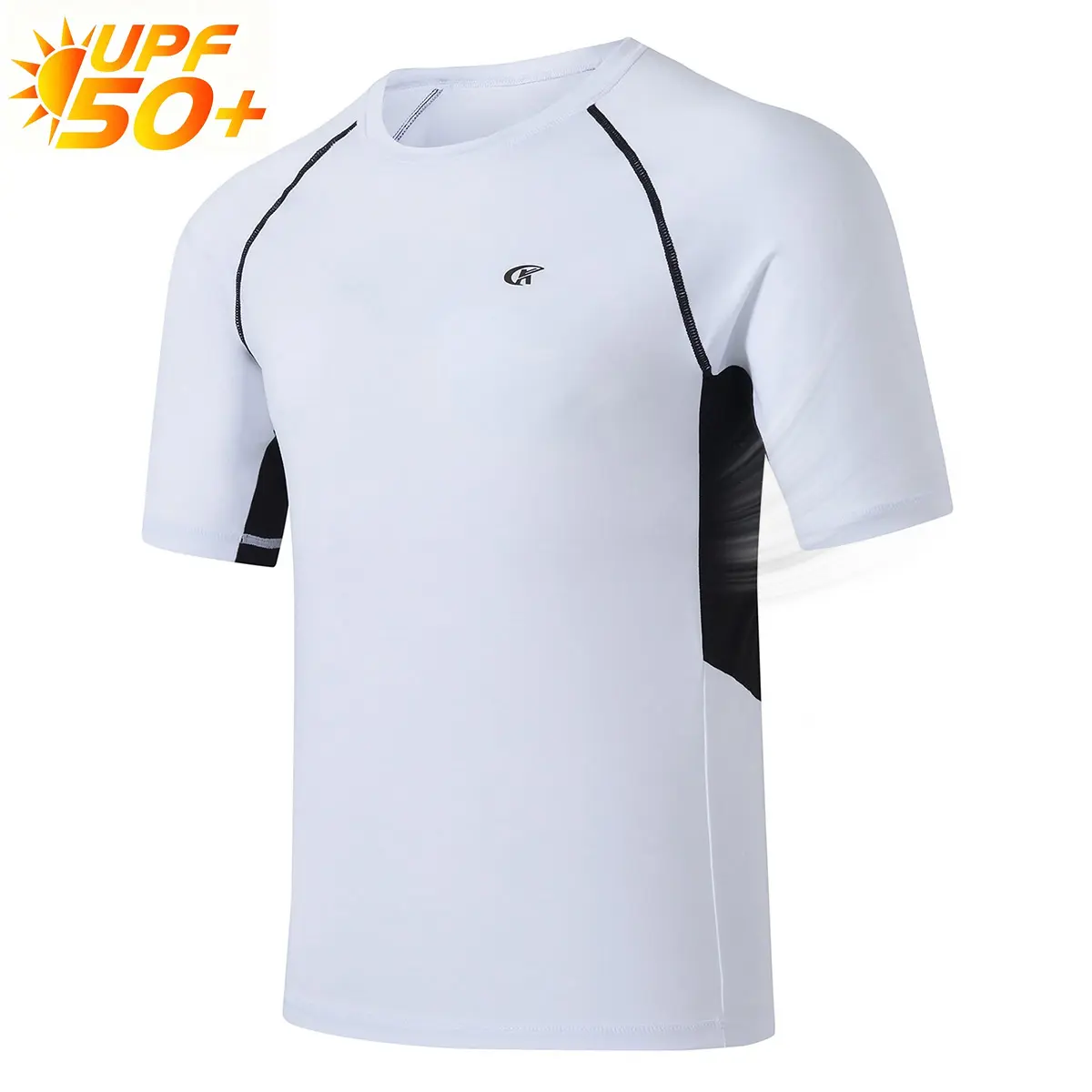Men's  Basic Skins Short Sleeve Sun Shirt, UPF 50+ Sun and Rash Protection for Surfing and All Outdoor Activities & Beach Vacation Outfit#SummerVibes