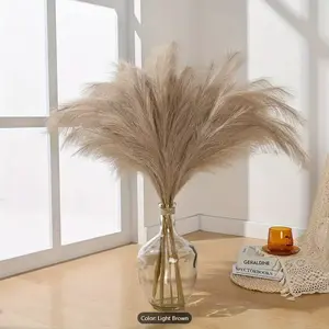 9 pcs Set, 38 inch Tall Brown Faux Pampas Grass Stems - Ideal for Home Decor  Pampas artificial decor plants, Decorative