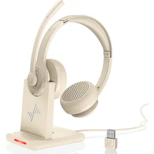 Headset with Mic for Work,  5.2,  Noise Reduction Microphone, Clear Calls - Comfortable -Ear Headphones, Applicable to PC, Laptop, Phone, Android, Zoom, Office
