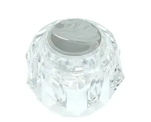 Avalon Lavatory Faucet Handle Single Control Knob for Delta Trim Kit Chrome Finished Crystal Clear Design