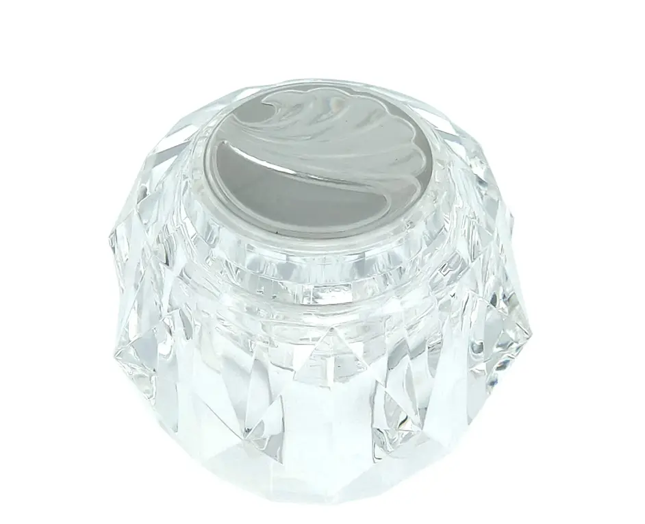 Avalon Lavatory Faucet Handle Single Control Knob for Delta Trim Kit Chrome Finished Crystal Clear Design