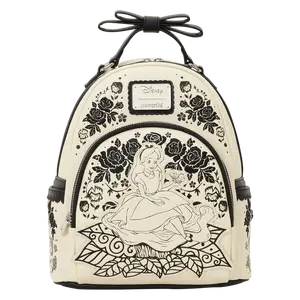 Loungefly Black Floral 3D Bow Mini Backpack