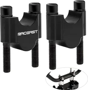 11/8 handlebar risers Motorcycle 28mm Handle Bar 30mm Height Aluminum Alloy Riser fit for Harley Yamaha BMW Can-Am almost motorcycle Dirtbikes (Black, 11/8 inch (28mm)) Universal Lock Steering