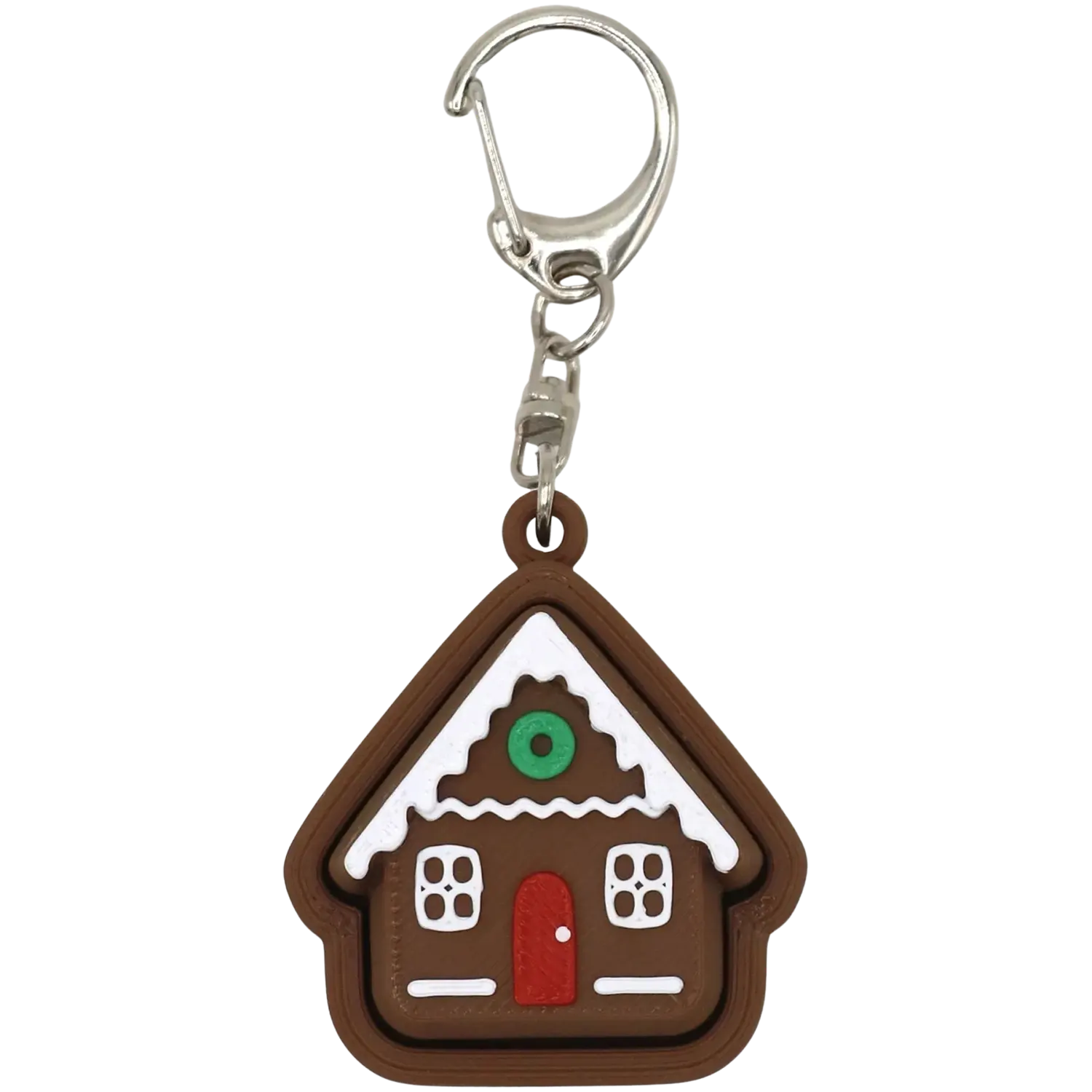 Gingerbread House Fidget Clicker: Christmas keychain accessory, stress relief, cute must have stocking stuffer