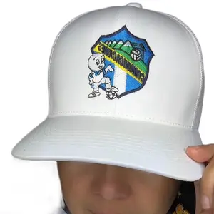 Communicaciones Embroidered Logo Cap with Unique Character Design and Vibrant Shield Emblem