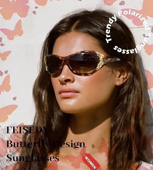 EyeconicFinds Trendy Polarized Y2K Sunglasses Wrap Around  display picture 3