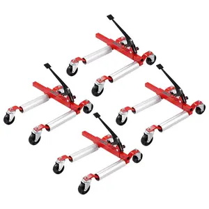 Fathersdaygift VEVOR Wheel Dolly, Max Capacity 1500 Lbs Car Dolly, Car Jack Dolly Lifter with 360 Rotatable Wheels, Heavy Duty Vehicle Positioning Ratchet Tire Jack, for Vehicle Car Auto Repair Moving, Set of 4, Tire Changing, Vehicle Liftingdealsforyouda