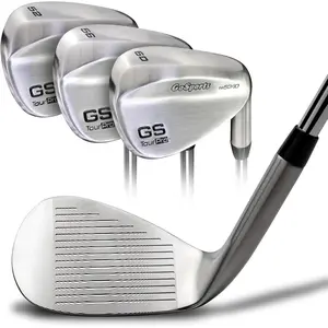 Illegal Max Spin Golf Wedge Set - Men's Right Handed Sand, Lob, Gap Wedge, Brushed Stainless