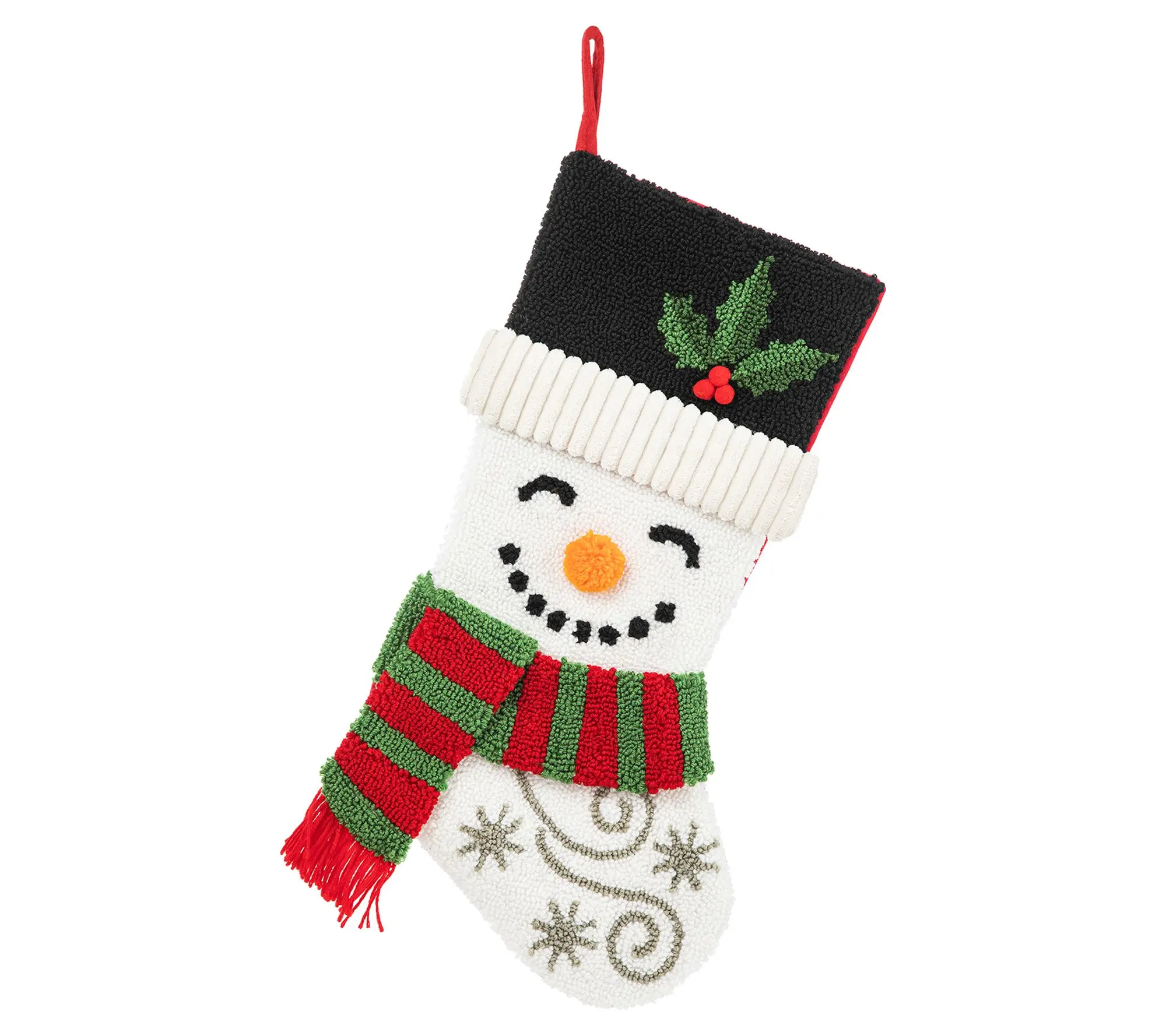 Glitzhome 20.5"L Snowman Hooked Christmas Stock ing