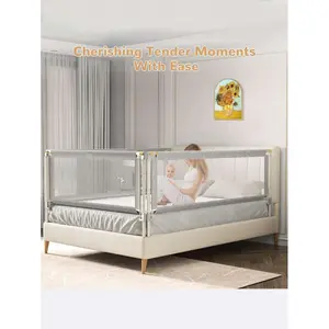 Baby Toddler Bed Rail Guard Extra Tall Swing Down Safety Side Railing Fit Twin Full Queen Bunk Bed Child Protection Guard