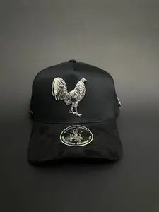 Gallo Hatch Rooster Hat SnapBack with Rooster Design and Logo, Black Color, Adjustable Fit