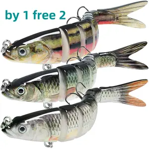 3pcs Freshwater and Saltwater Lifelike Swimbait Lures for Bass, Trout, Crappie - Slow Sinking Bass Fishing Lures for Amazing Fishing Gifts
