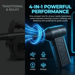 Multi-Functional Handheld Turbo Blower, Portable Air Duster for Camping, Outdoor Gear Cleaning & Quick Inflation, Compact & Versatile Design