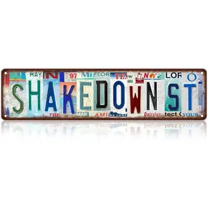 Vintage Shakedown St Metal Aluminium Signs Street Signs Man Cave Wall Decor Grateful Dead Poster 16 x 4 Inches N Decorative Plaque