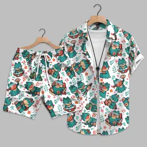 Many Munchlax Inspired Hawaiian Shirt, Cute Anime Aloha Shirt For Men Women, Tropical Beach Vacation Outfit