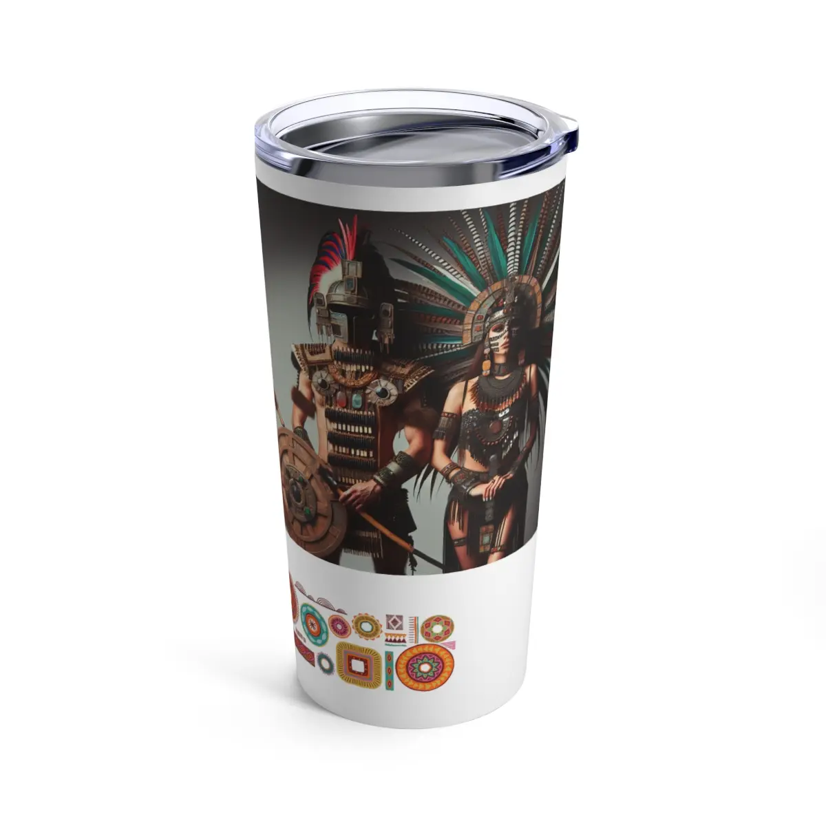 Aztec Culture Tumbler 20oz By SniperGang Drinkware Mug Bottled Stainless Steel Lid Portable