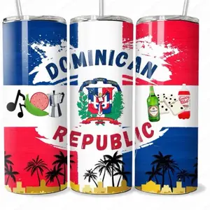 Dominican Flag Tumbler - Perfect for Your Next Drink - Drinkware, Bottle