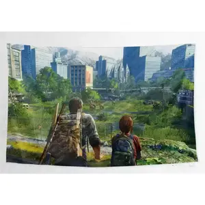 The Last of Us Survival Print Tapestry, Peach Room Wall Decoration, Indoor-Outdoor Banner, Home Decor (60x40 in) - 6