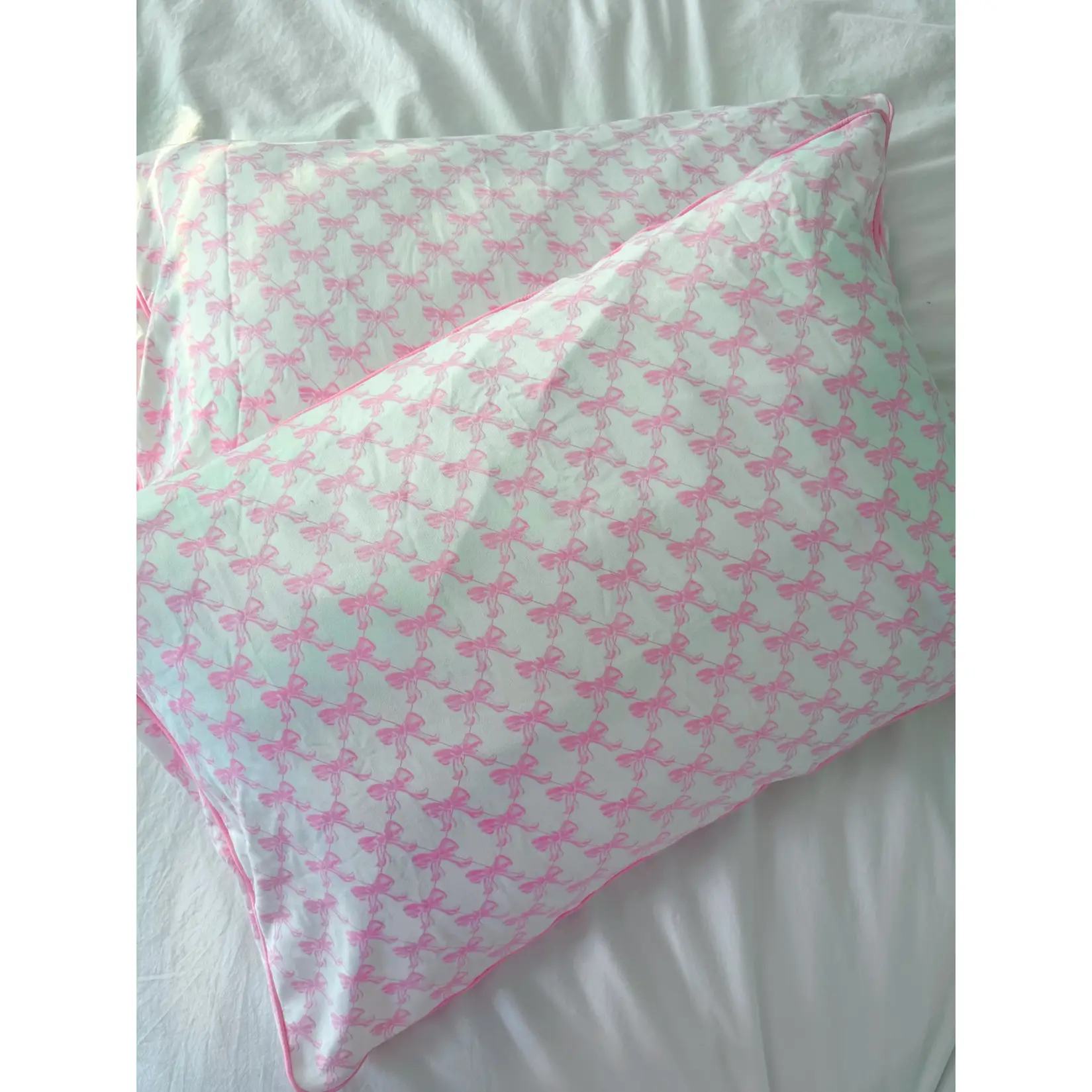 Pink Bow Pillowcase Set
