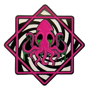 Trippy Squid Flowstar Pin (Spinning Pin)
