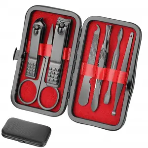 Professional Manicure-Pedicure Kit for Men, Personal Care Tools Set with Finger & Toe Nail Trimmers, Travel Case, Ideal Gift for Parents
