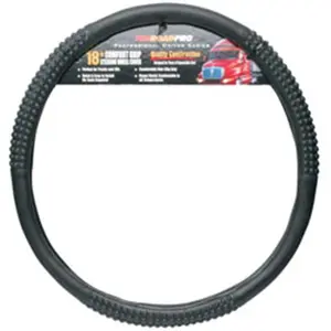 RoadPro  18 Comfort Grip Steering Wheel Cover - Black Massaging