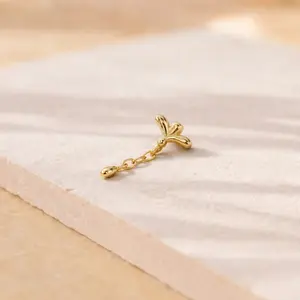 Sterling Silver Dangle Earrings • Small Tragus Earrings • Cartilage Earrings • Helix Earrings • Cartilage • Conch Dangle Earrings