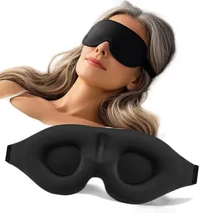 3D Sleep Eye Mask, Blackout Sleep Mask, Sleeping Eyemask, Comfortable Fit, 100% Light Blocking, Perfect for Sleeping, Travel, Naps, Meditation, Eyelash Extensions
