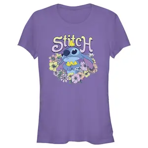 Junior's Lilo & Stitch Springtime Stitch T-Shirt