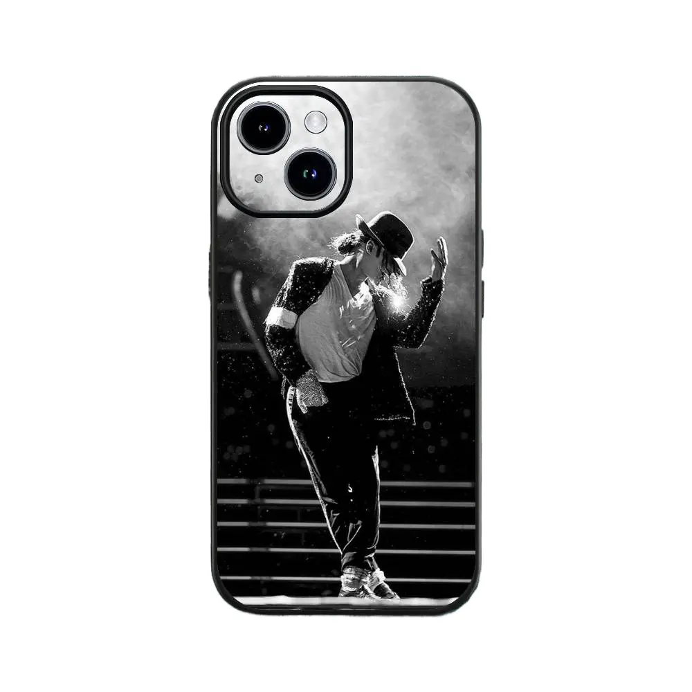 Michael Jackson Dark Edgy Stylish Liquid Smartphone Case - Handheld Cellphone Protection for iPhone 12-17, Soft Smooth Skin-Friendly Full Coverage for Mobile Devices, Casing