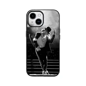 A dark, edgy, and stylish liquid phone case featuring Michael Jackson, compatible with iPhone 12/13/14/15/16/17. The soft, smooth, and skin-friendly design provides full coverage.